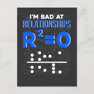 Funny Math Relationship Pun Mathe Doacher Student Postkarte