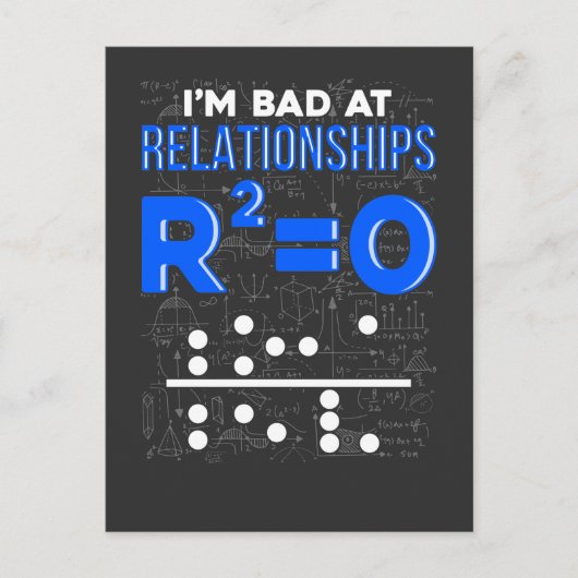 Funny Math Relationship Pun Mathe Doacher Student Postkarte (Vorderseite)