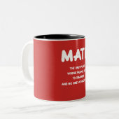 Funny Math science school nerd Zweifarbige Tasse (Vorderseite Links)