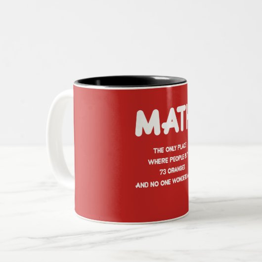 Funny Math science school nerd Zweifarbige Tasse (Vorderseite Links)