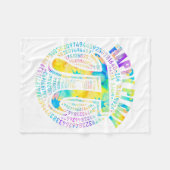 Funny Math Shirt Square Roots 4 = 2 Lose An I Retr Fleecedecke (Vorderseite (Horizontal))