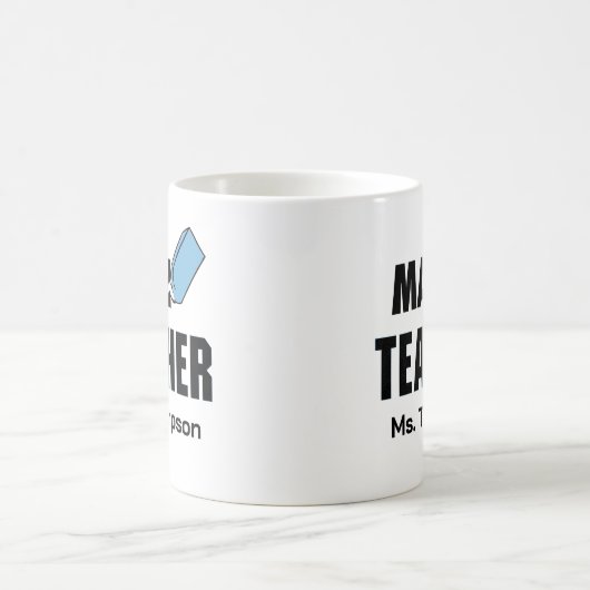 Funny Math Teacher Blue Eraser Kaffeetasse (Mittel)