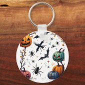 Funny Math Teacher Cartoon - Devilish Educator Schlüsselanhänger (Rückseite)