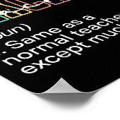 Funny Math Teacher Definition Back To School First Poster (Ecke)