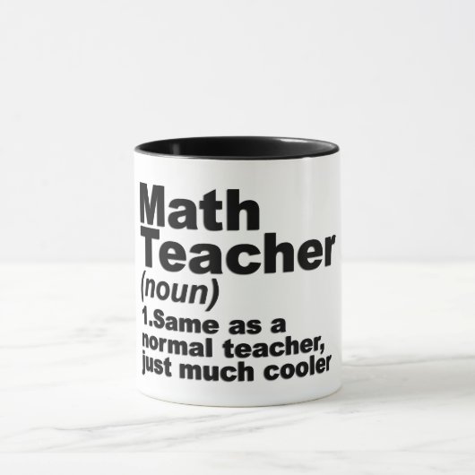 Funny Math Teacher Definition Tasse (Zentrum)