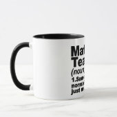 Funny Math Teacher Definition Tasse (Links)
