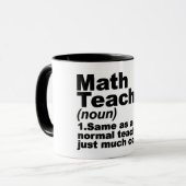 Funny Math Teacher Definition Tasse (Vorderseite Links)