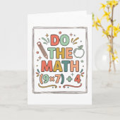 Funny Math Teacher Do The Math (9x7)+4 Karte (Gelbe Blume)