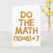 Funny Math Teacher Do The Math (9x7)+4 Karte (Gelbe Blume)