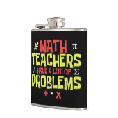 Funny Math Teacher - Eine Menge Probleme Joke Flachmann (Links)