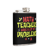 Funny Math Teacher - Eine Menge Probleme Joke Flachmann (Rechts)