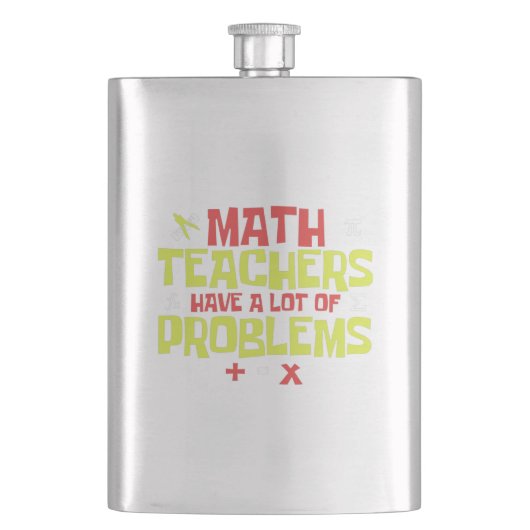 Funny Math Teacher - Eine Menge Probleme Joke Flachmann (Vorderseite)