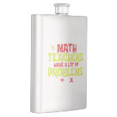 Funny Math Teacher - Eine Menge Probleme Joke Flachmann (Rechts)
