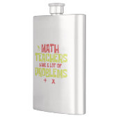 Funny Math Teacher - Eine Menge Probleme Joke Flachmann (Links)