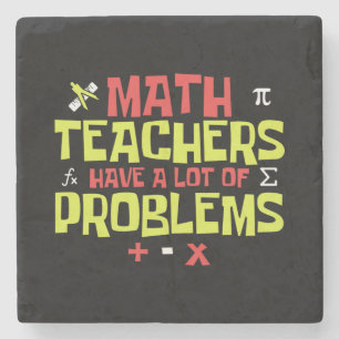 Funny Math Teacher - Eine Menge Probleme Joke Steinuntersetzer