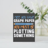 Funny Math Teacher Geometry Plotter Spaß Postkarte (Stehend Vorderseite)
