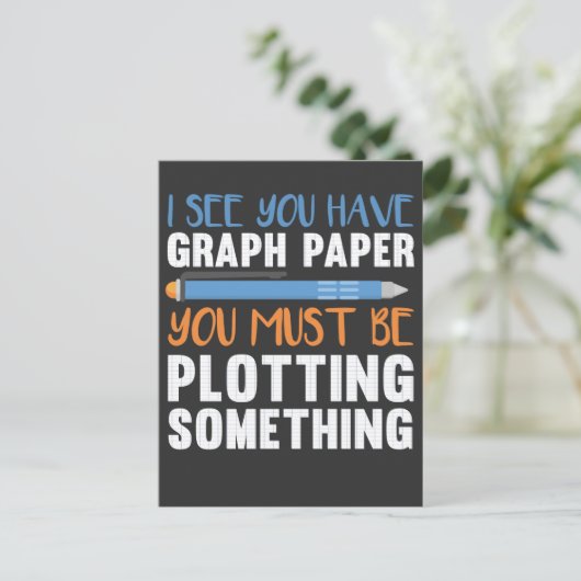 Funny Math Teacher Geometry Plotter Spaß Postkarte (Stehend Vorderseite)
