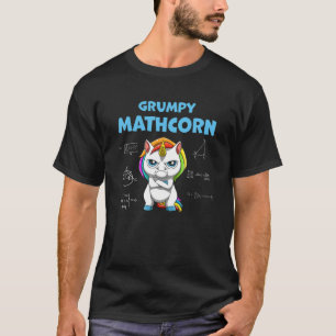 Funny Math Teacher Grumpy Unicorn T-Shirt