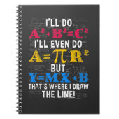 Funny Math Teacher Humor Algebra Mathematics Joke Notizblock (Vorderseite)