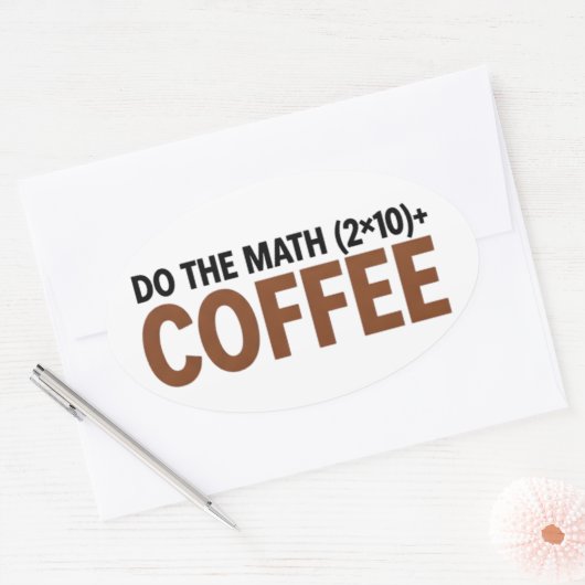 funny Math Teacher Humor Meme Pun Ovaler Aufkleber (Umschlag)