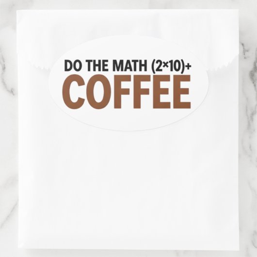 funny Math Teacher Humor Meme Pun Ovaler Aufkleber (Tasche)