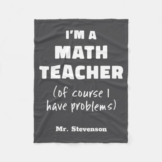 Funny Math Teacher Humor Pun Quote D Fleecedecke (Vorderseite)