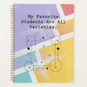 Funny Math Teacher Humor | Variable Students Planer (Vorderseite)