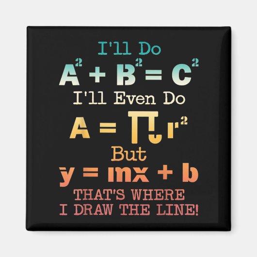 Funny Math Teacher Joke Funny Beste Math Quotes Magnet (Vorne)