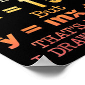 Funny Math Teacher Joke Funny Beste Math Quotes Poster (Ecke)