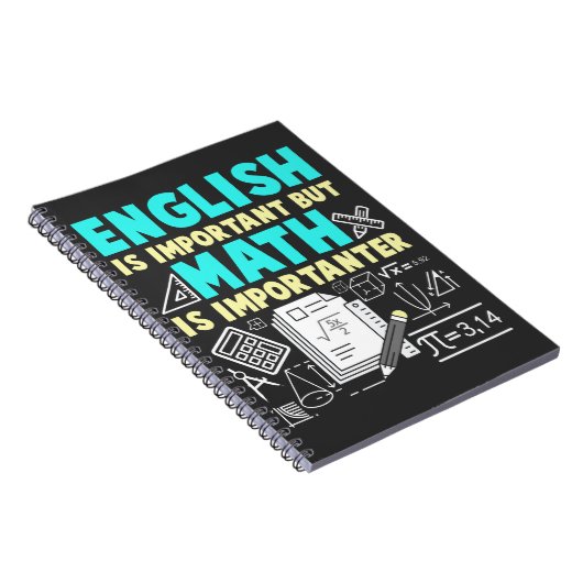 Funny Math Teacher Joke Math Geek School Notizblock (Rechte Seite)