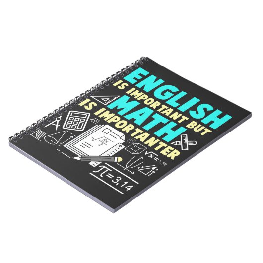 Funny Math Teacher Joke Math Geek School Notizblock (Linke Seite)