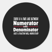 Funny Math Teacher Joke Men Women Fun Student Quot Runder Aufkleber (Vorderseite)