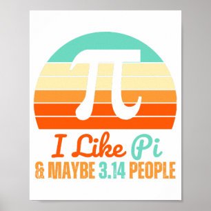 Funny Math Teacher March 14th Pi Day Merch I Like  Poster