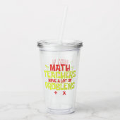 Funny Math Teacher | Math Joke Acryltrinkbecher (Rückseite)