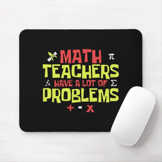Funny Math Teacher | Math Joke | INDIVIDUELLE NAME Mousepad (Mit Mouse)