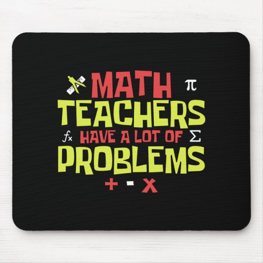 Funny Math Teacher | Math Joke | INDIVIDUELLE NAME Mousepad (Vorne)