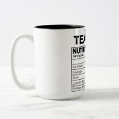 Funny Math Teacher Nutrition Fakten Zweifarbige Tasse (Links)