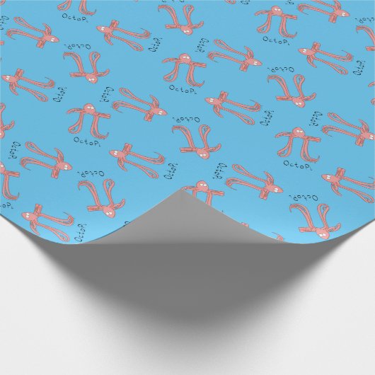 Funny Math Teacher Octopus Geschenkpapier (Ecke)