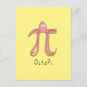 Funny Math Teacher Octopus Postkarte