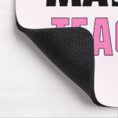 Funny Math Teacher Pink Eraser Mousepad (Ecke)