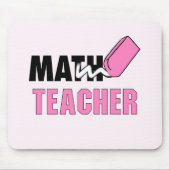Funny Math Teacher Pink Eraser Mousepad (Vorne)