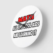 Funny Math Teacher Shirts and Gifts Runde Wanduhr (Winkel)