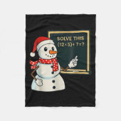 Funny Math Teacher Snowman Christmas Puzzle Winter Fleecedecke (Vorderseite)