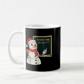 Funny Math Teacher Snowman Christmas Puzzle Winter Kaffeetasse (Links)
