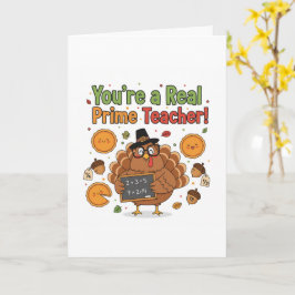 Funny Math Teacher Thanksgiving Card – Turkey Karte