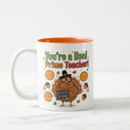 Funny Math Teacher Thanksgiving Mug – Turkey Zweifarbige Tasse
