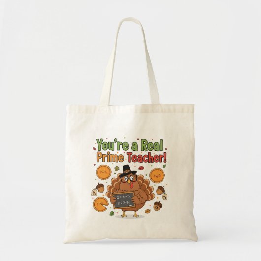 Funny Math Teacher Thanksgiving Tote Bag – Turkey Tragetasche (Vorne)