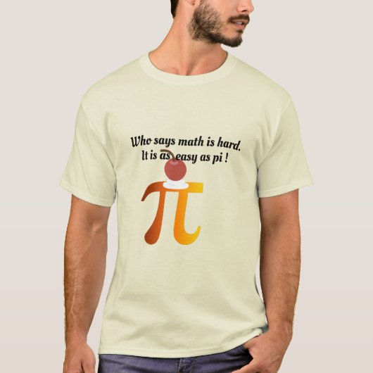 Funny Mathe Algebra Wiz, Pie Pun so einfach wie Pi T-Shirt (Vorderseite)