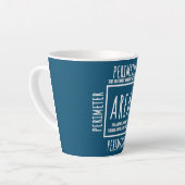 Funny Mathe Area und Perimeter Mathematics Teacher Milchtasse (Linke Ecke)