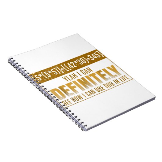 Funny Mathe Equation T - Shirt I Hate Math Puns St Notizblock (Rechte Seite)